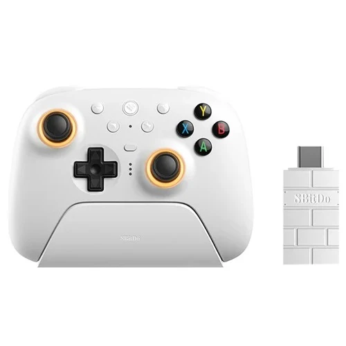 8BitDo Ultimate 2 Wireless Controller With Dock + Adapter White Grade B Preowned