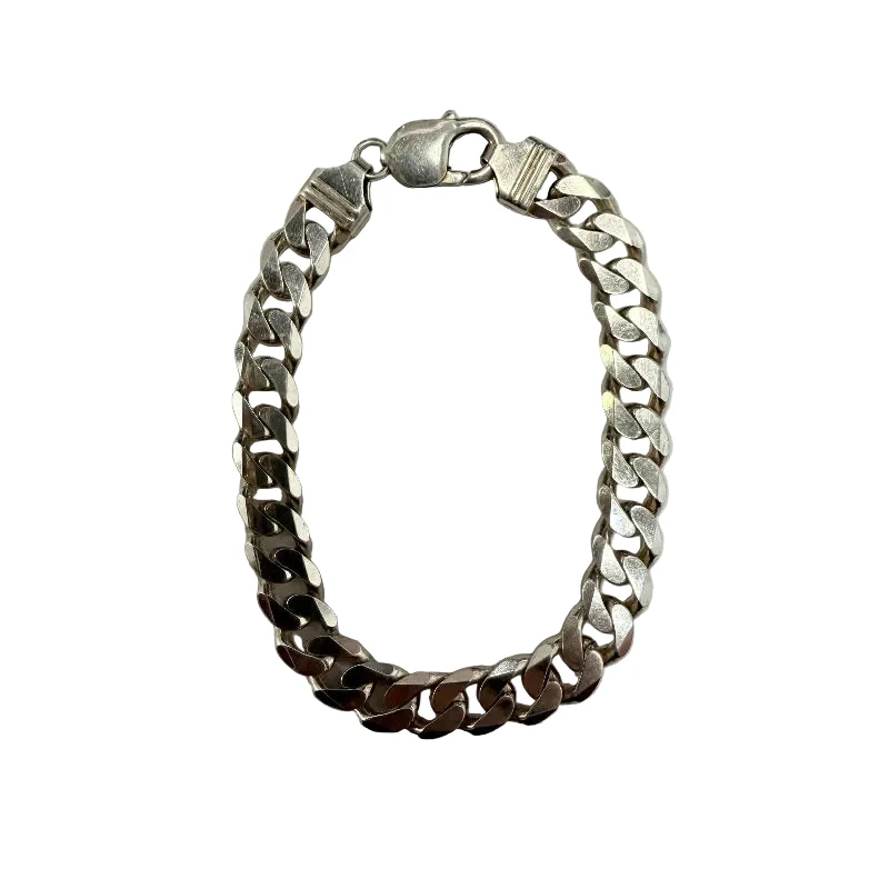 925 Silver Curb Bracelet 8.5" Approx 31.5g Preowned
