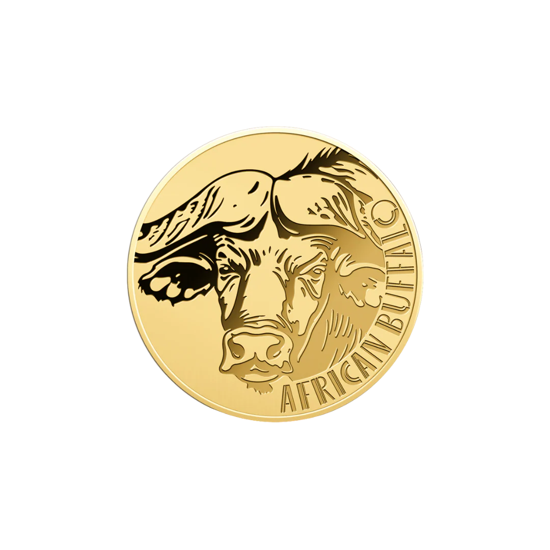 African Buffalo Coin Card - Gold Gift - Image 3