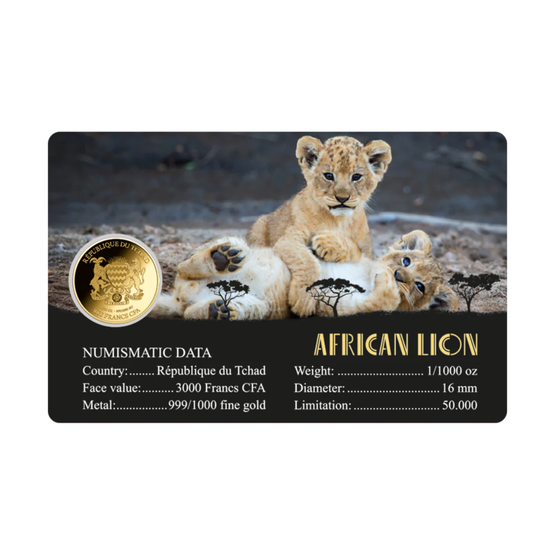 American Lion Coin Card 999/1000 1/1000oz - Gold Gift Preowned - Image 2