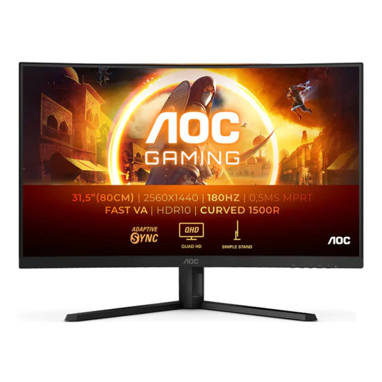 AOC G4 CQ32G4VE 31.5'' 180Hz QHD Curved Gaming Monitor Grade B Preowned Collection Only