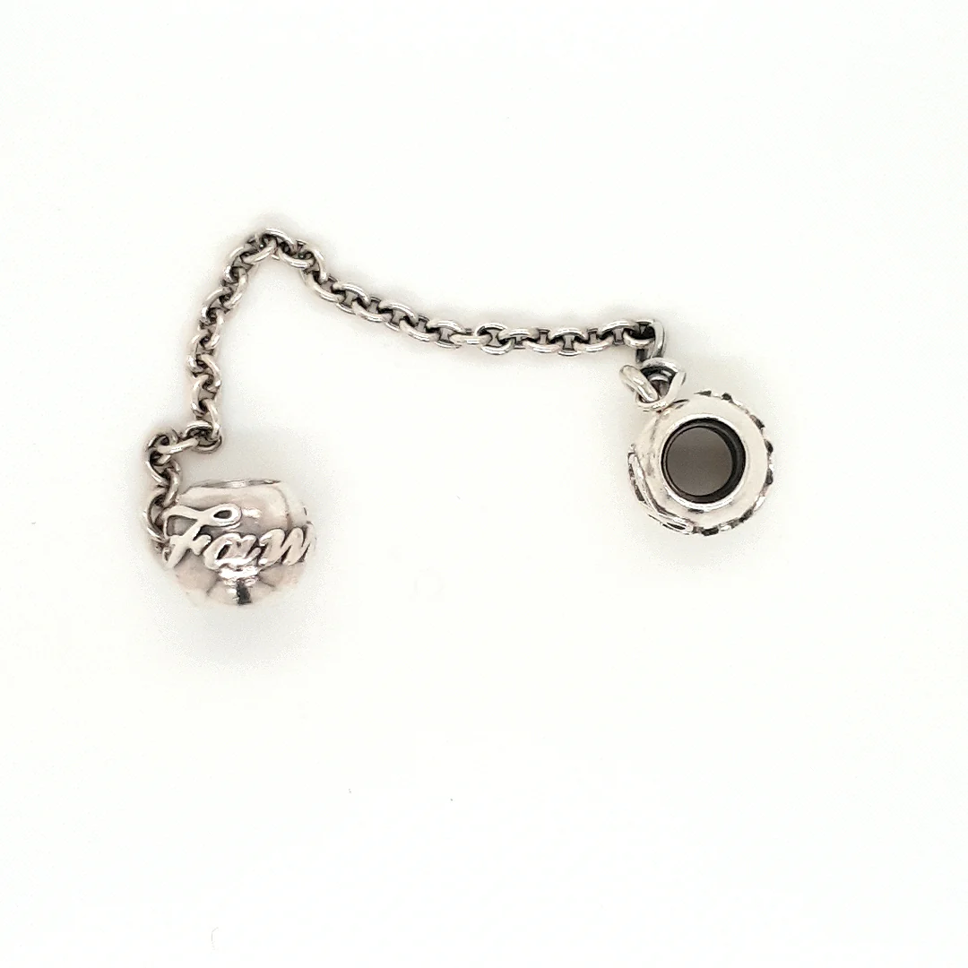 925 Silver Pandora Family Safety Chain Charm Approx 4.7g Preowned