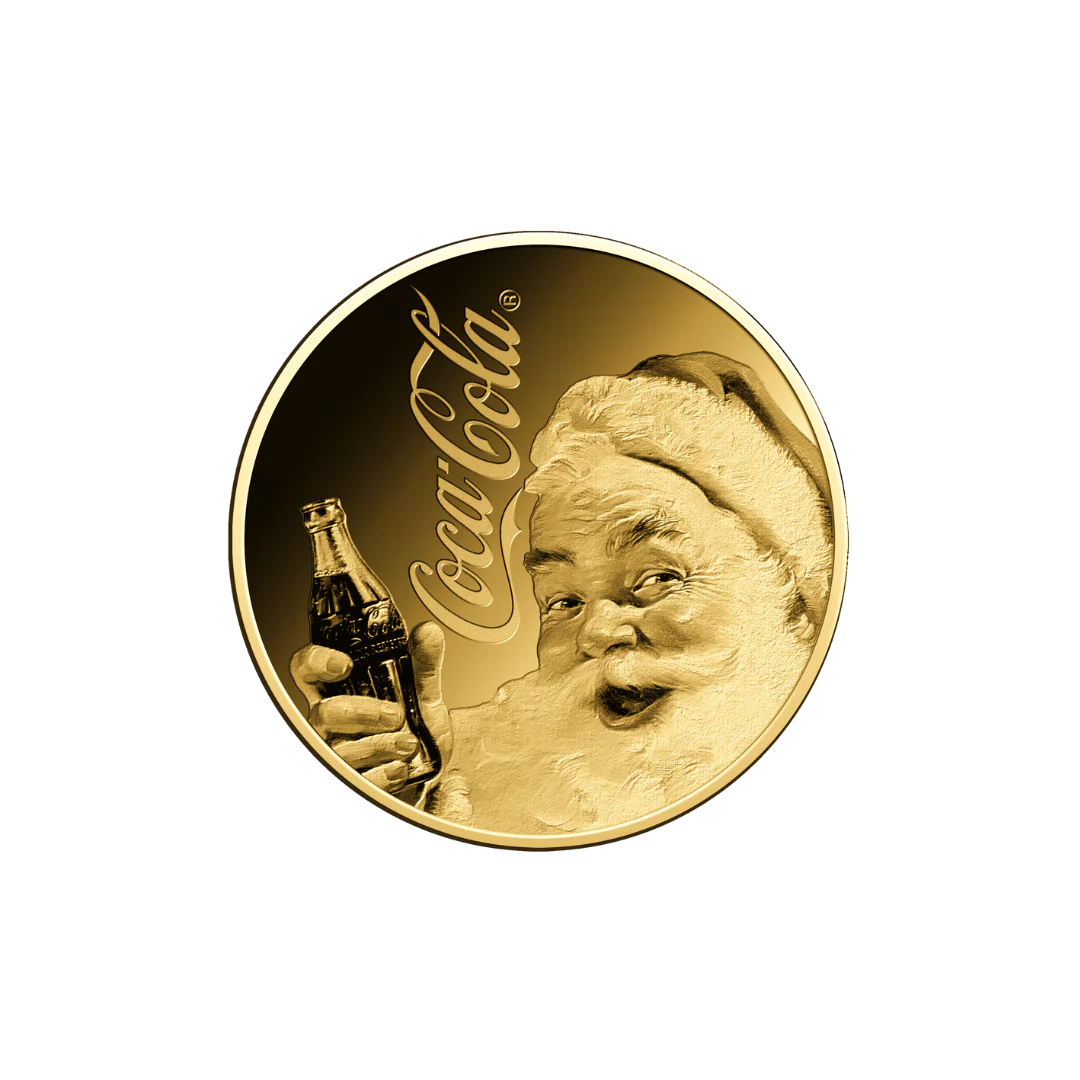 Coca Cola Santa Coin Card 999/1000 1/1000oz - Gold Gift - Image 3