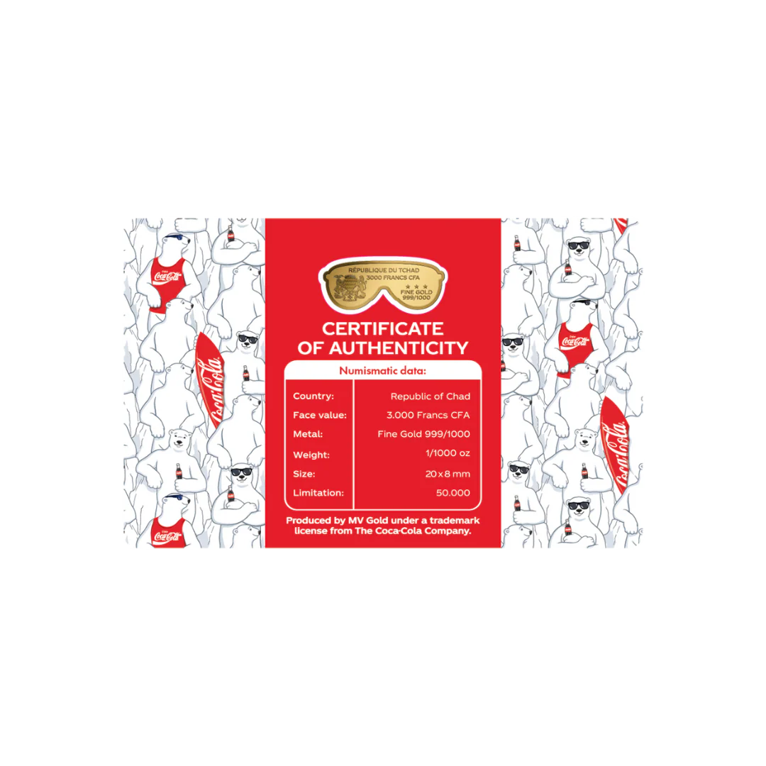 Coca Cola Sunglasses - Gold Gift - Image 2