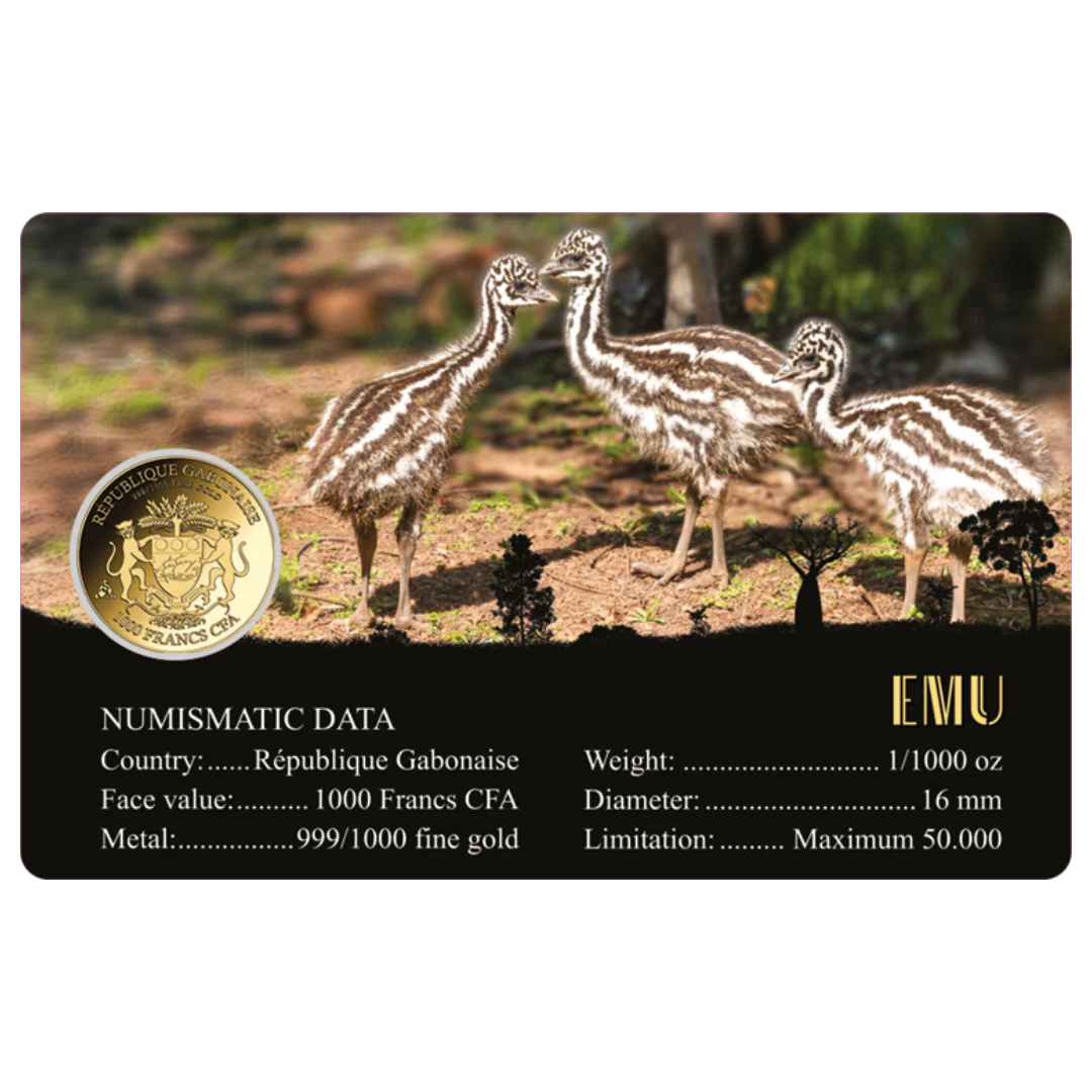 Emu Coin Card - Gold Gift - Image 2