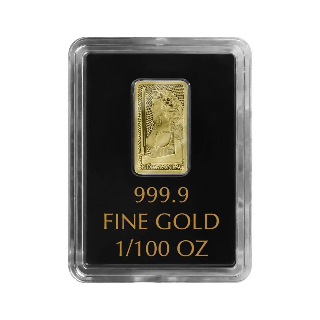 Germania Mint 1/100oz Au999.9 Stamped Bar