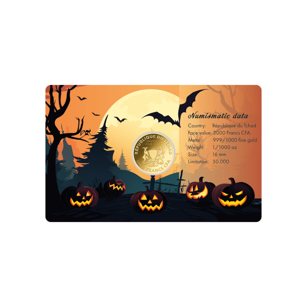 Halloween Coin Card 999/1000 1/1000oz - Gold Gift - Image 2