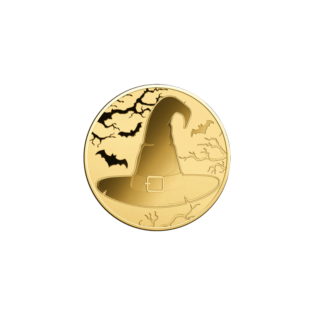 Halloween Witch Coin Card 999/1000 1/1000oz - Gold Gift - Image 3