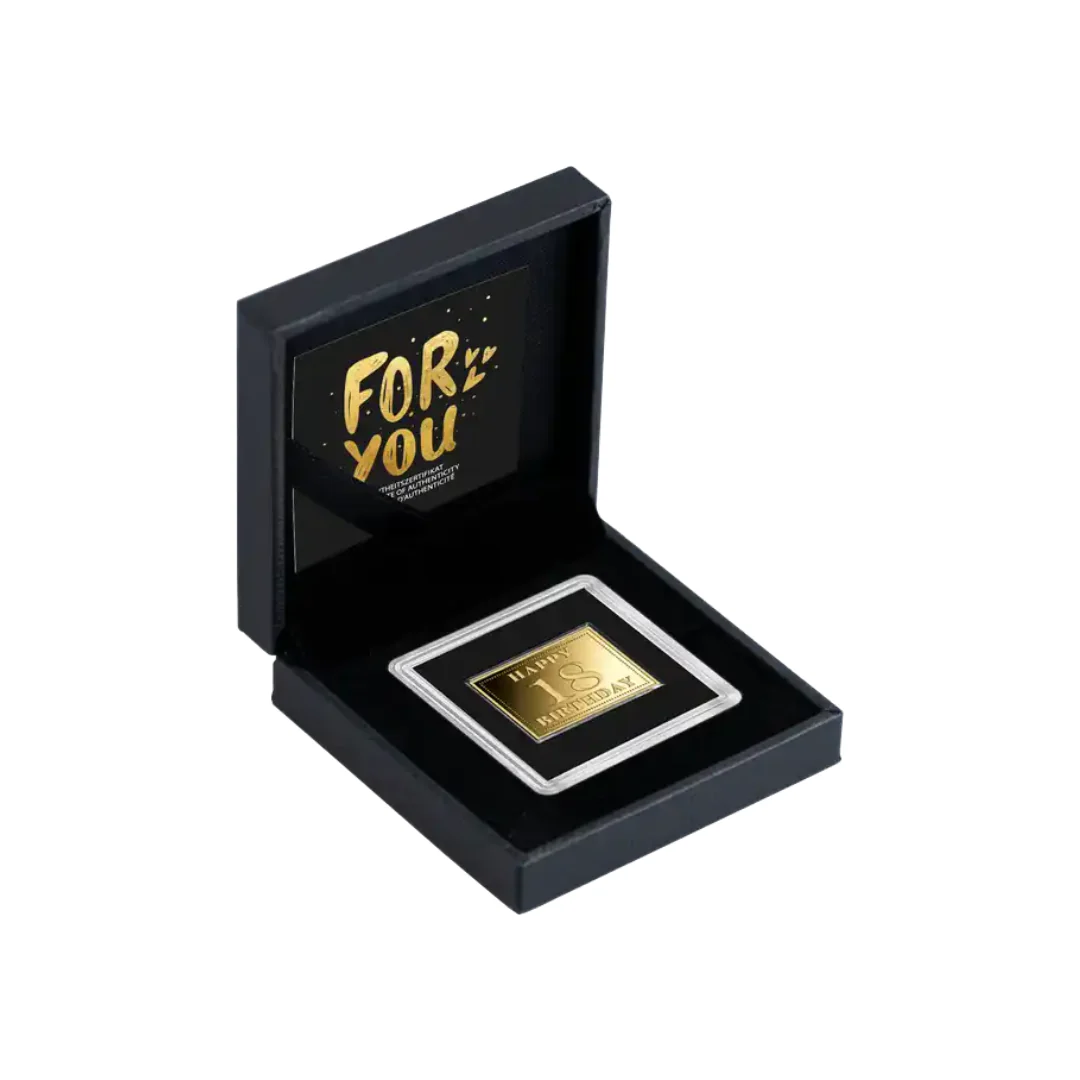 Happy 18th Birthday in Gift Box - Gold Gift - Image 3