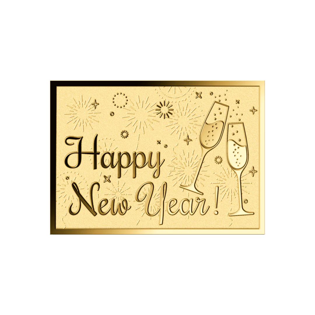 Happy New Year Coin Card - Gold Gift - Image 3
