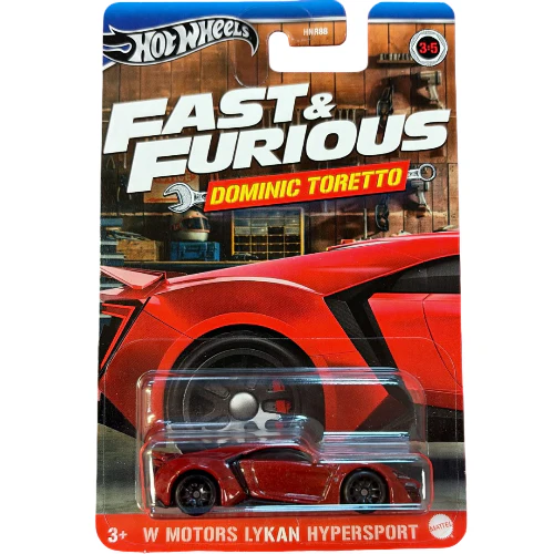 Hot Wheels - Fast & Furious Dominic Toretto 3/5 W Motors Lykan Hypersp Preowned
