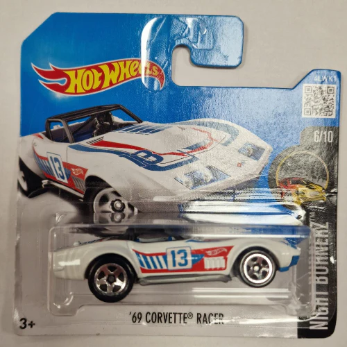Hot Wheels Night Burnerz - '69 Corvette Racer 2016 86/250 (3+) Preowned