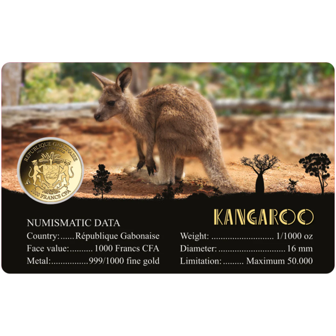 Kangaroo Coin Card - Gold Gift - Image 2