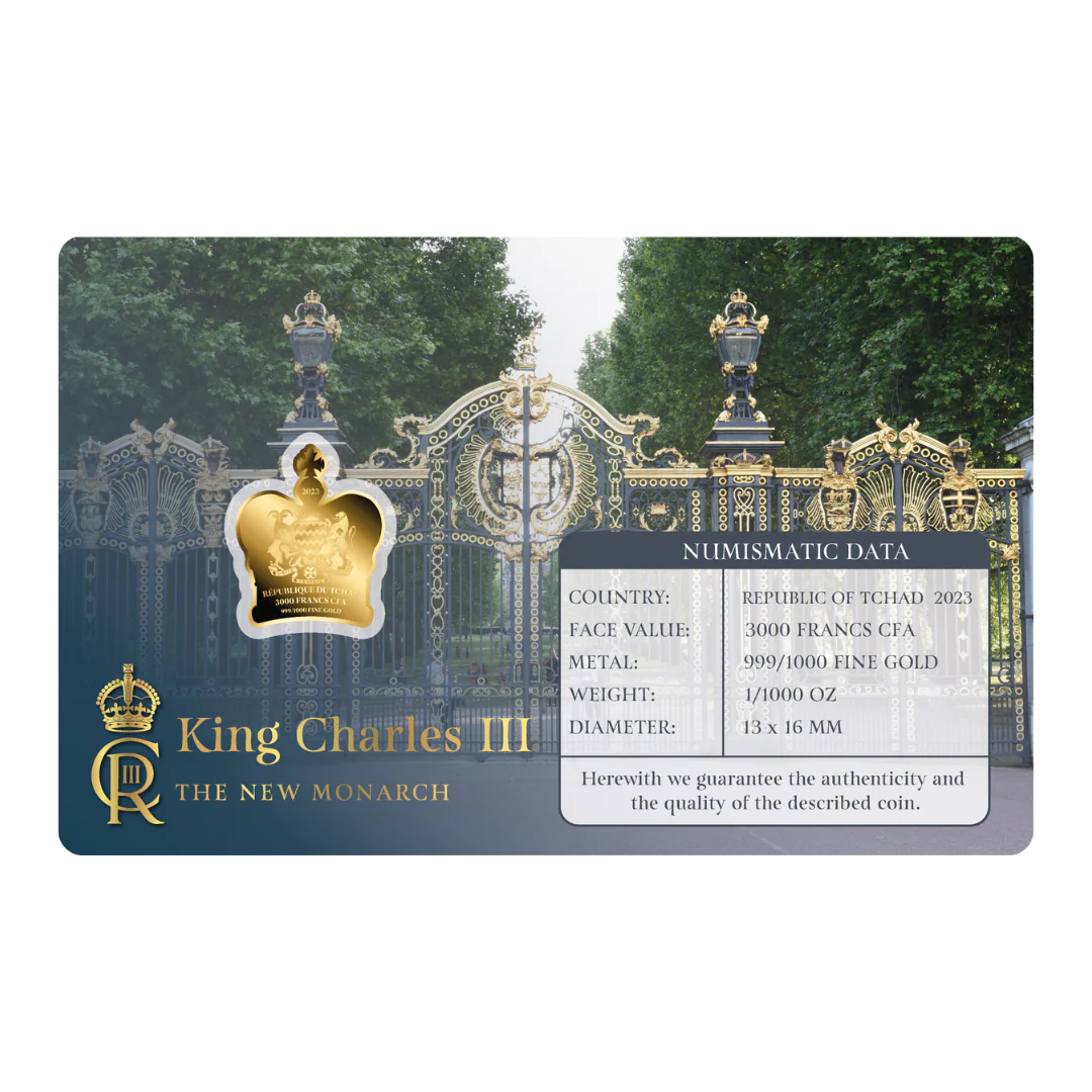 King Charles III Crown Coin Card 999/1000 1/1000oz - Gold Gift - Image 4