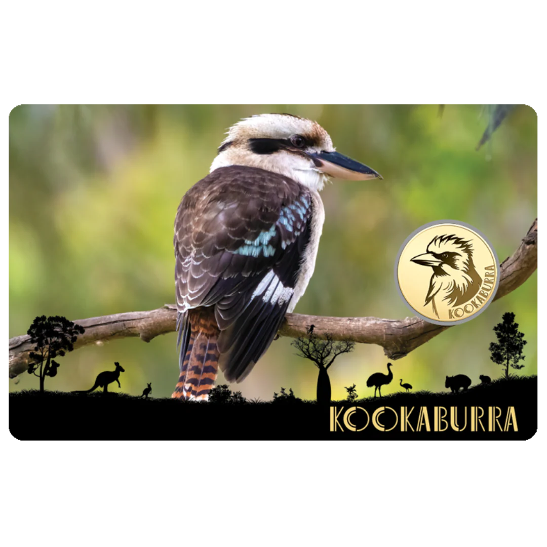Kookaburra Coin Card - Gold Gift