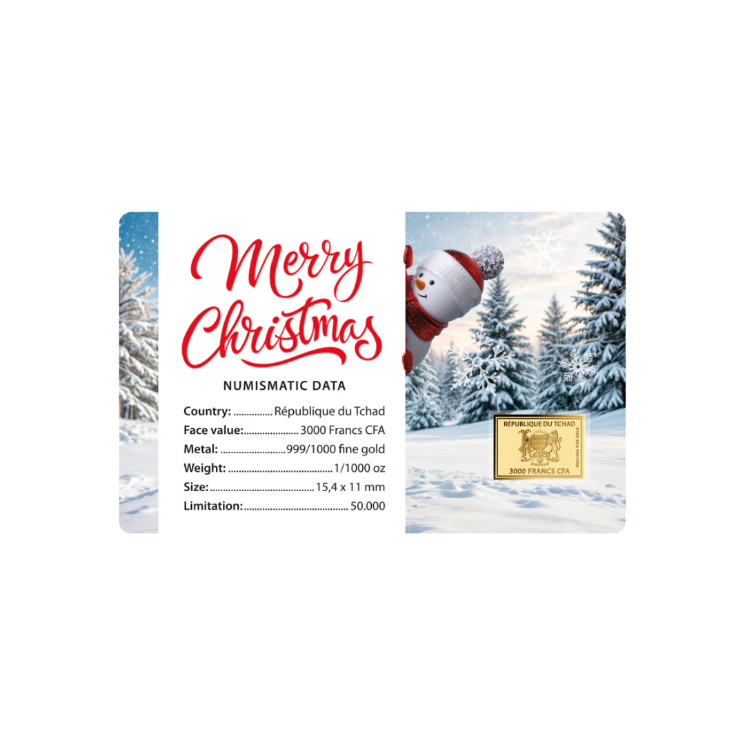 Merry Christmas Tree Coin Card - Gold Gift - Image 2