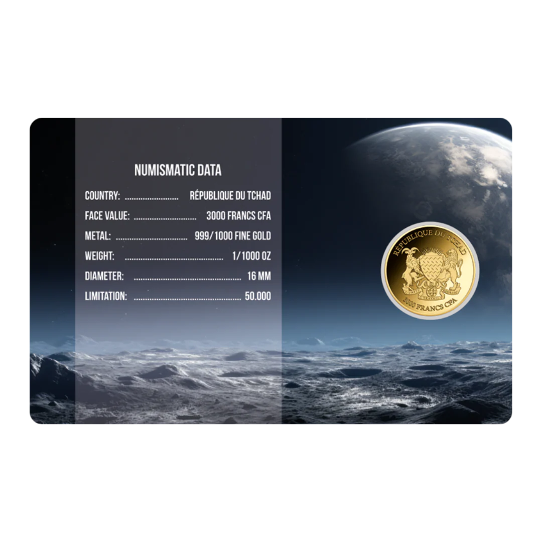 Moon Landing Coin Card 999/1000 1/1000oz - Gold Gift - Image 4