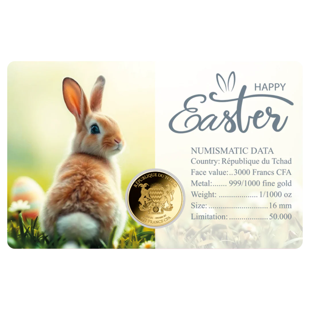 Happy Easter Coin Card - Gold Gift - Image 3