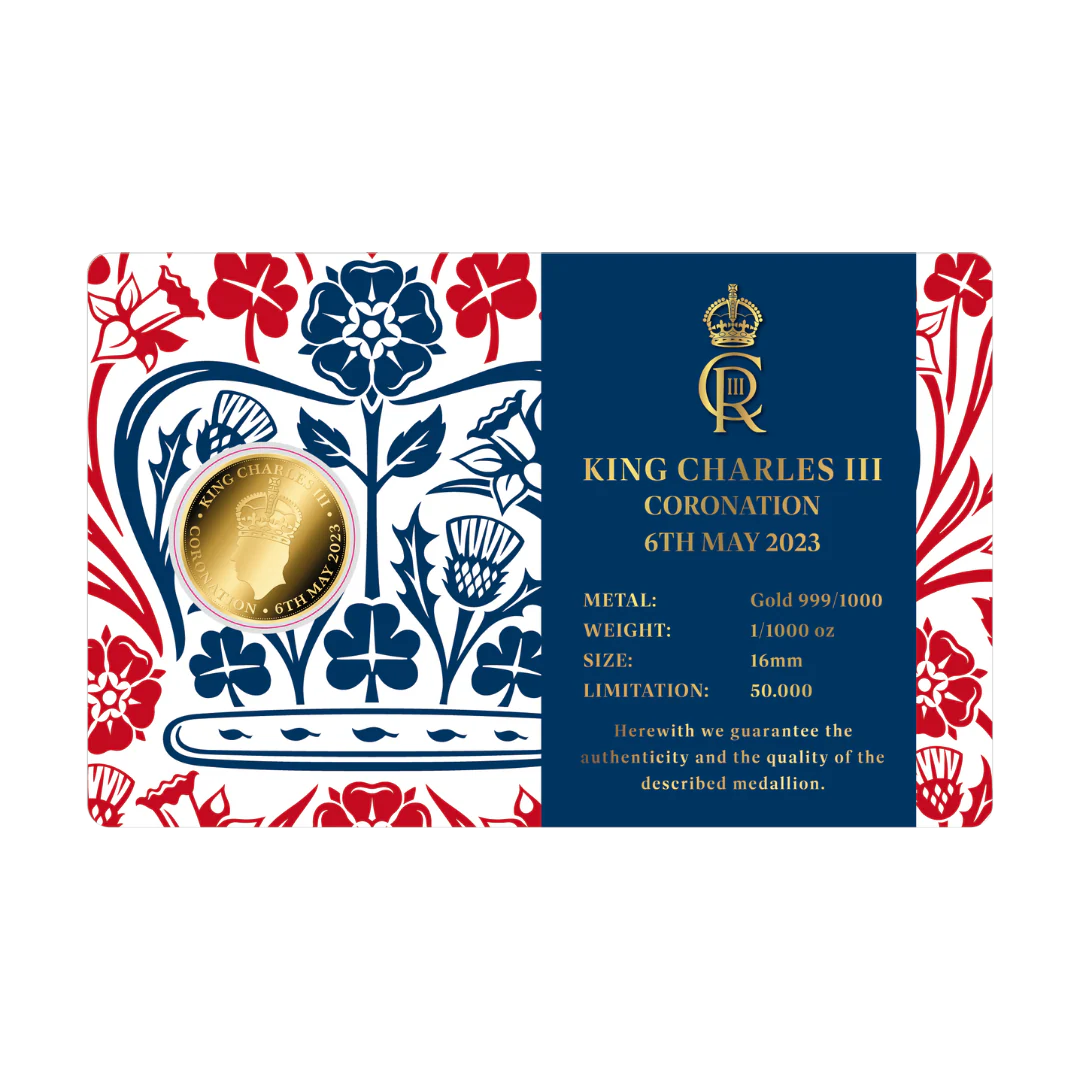 King Charles III Coronation Coin Card 999/1000 1/1000oz - Gold Gift - Image 4