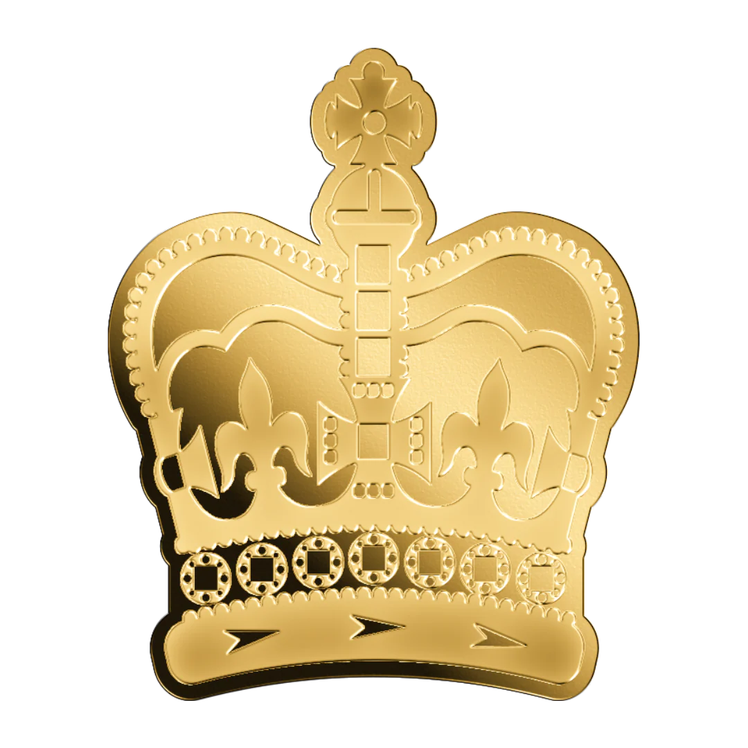 King Charles III Crown Coin Card - Gold Gift - Image 2