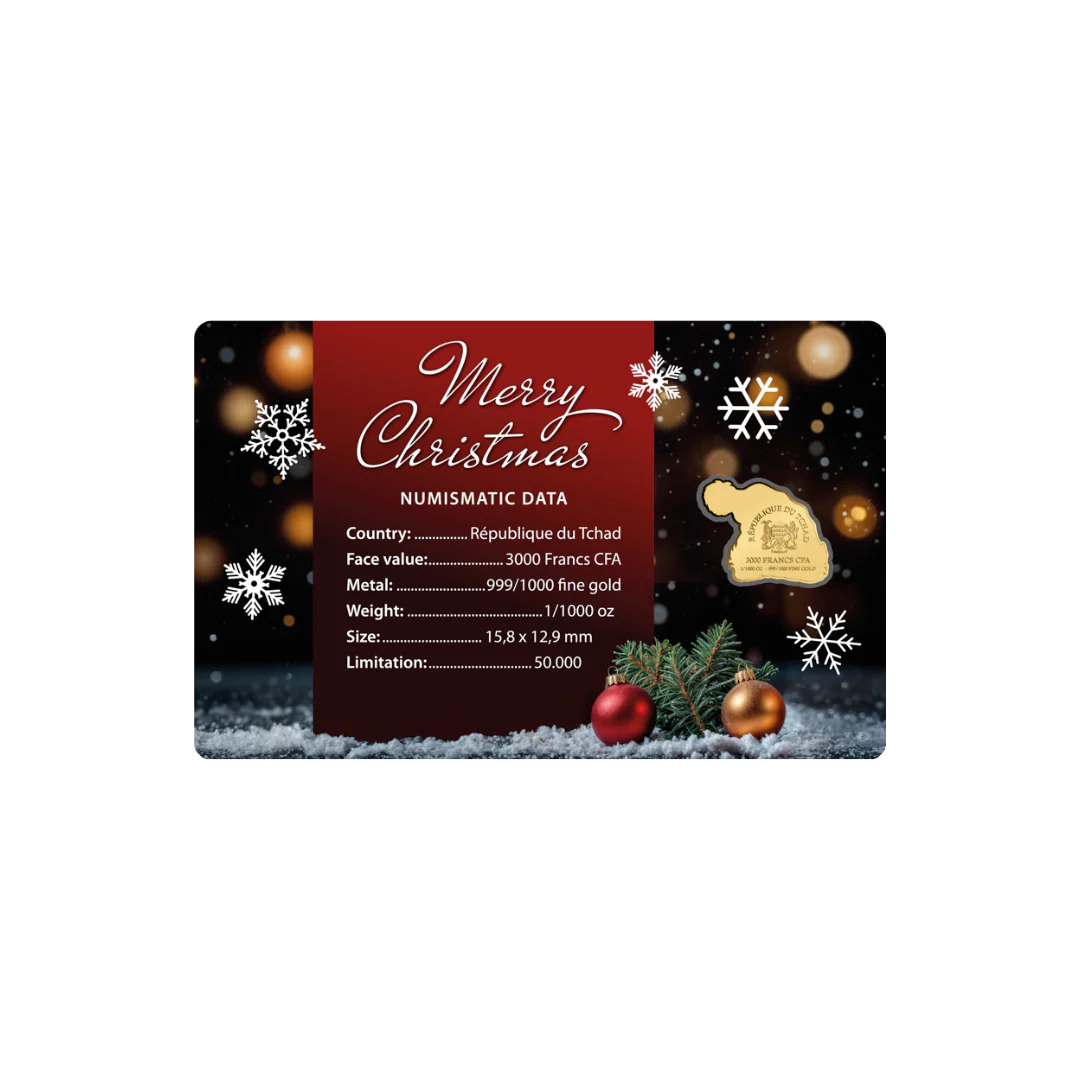 Santa Hat Coin Card - Gold Gift - Image 2