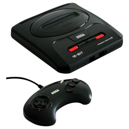 Sega Mega Drive 2 16Bit Console Black With Two Controllers Unboxed Preowned