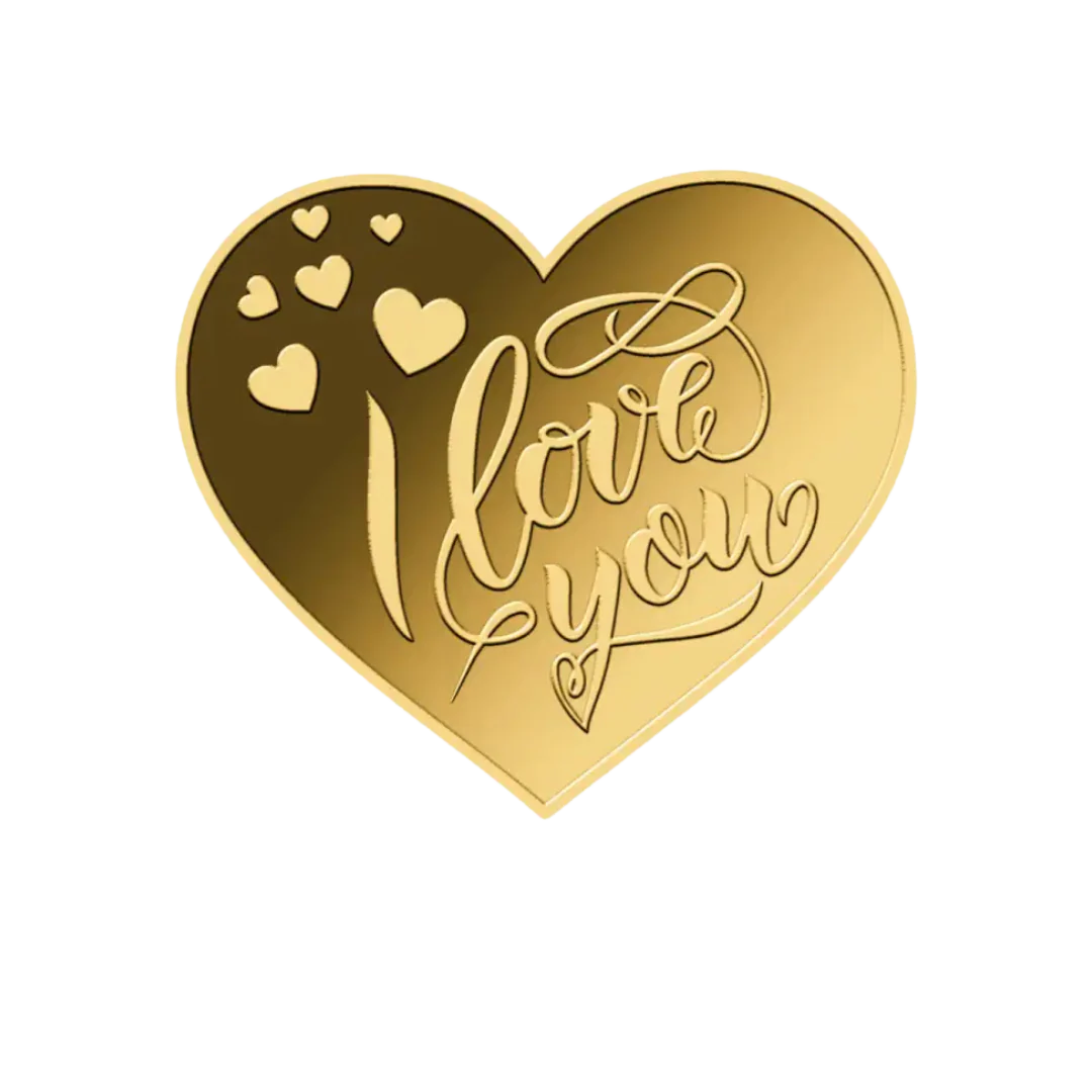 Small Heart I Love You 1/1000oz - Gold Gift - In Gift Box
