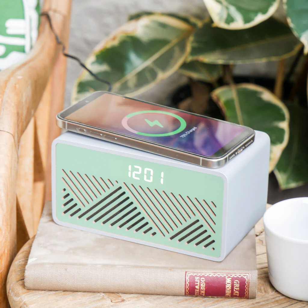 Steepletone Rise MIX Wireless Charger Bluetooth Speaker & Alarm Clock - Image 5