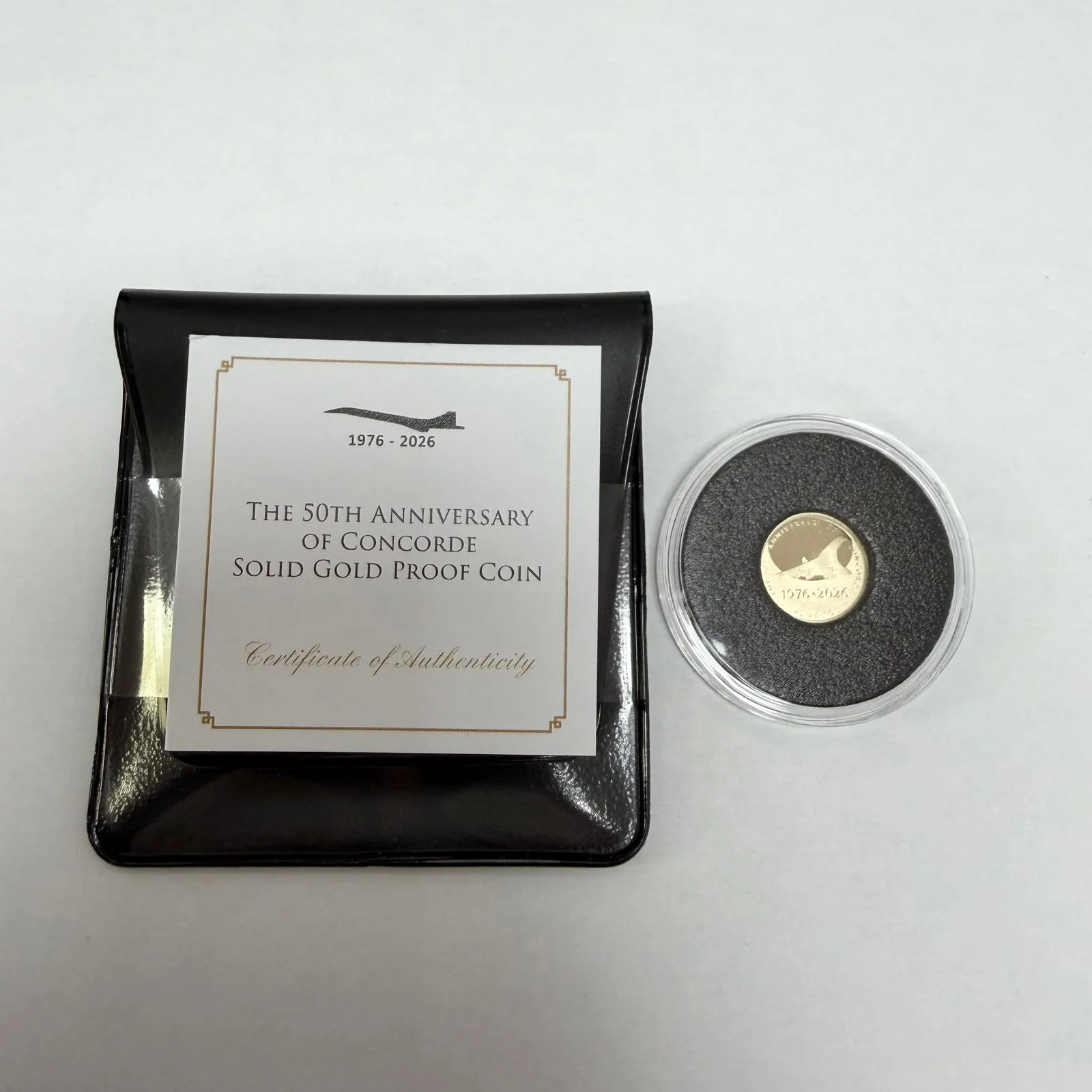 The 50th Anniversary Of Concorde Solid Gold Proof 9kt Coin
