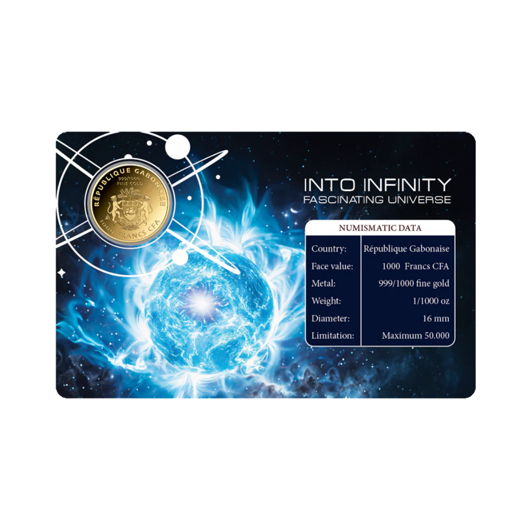 Universe Neutron Star Coin Card 999/1000 1/1000oz - Gold Gift - Image 2