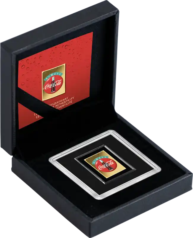 Vintage Coca-Cola "Drink Coke in Bottles" in Gift Box - Gold Gift - Image 3