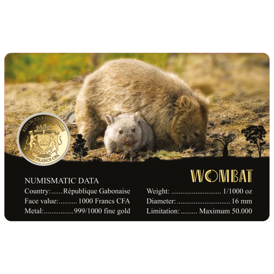 Wombat Coin Card - Gold Gift - Image 2